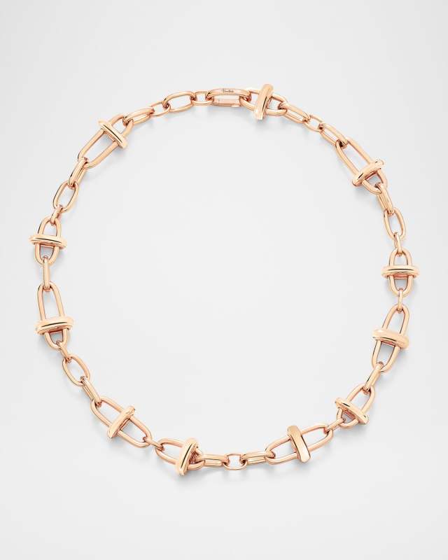 Iconica 18K Rose Gold Banded Chain Necklace
